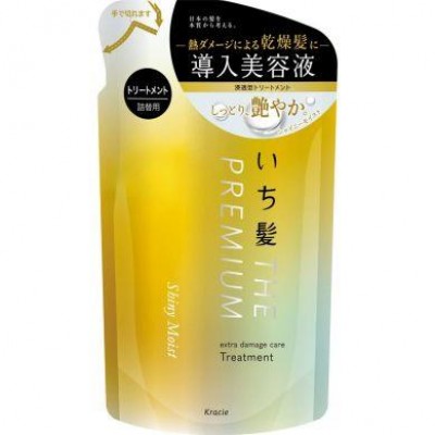 Kracie - ICHIKAMI  THE PREMIUM 極致修復護髮素 340g (黃-光澤保濕) 補充裝163-1650